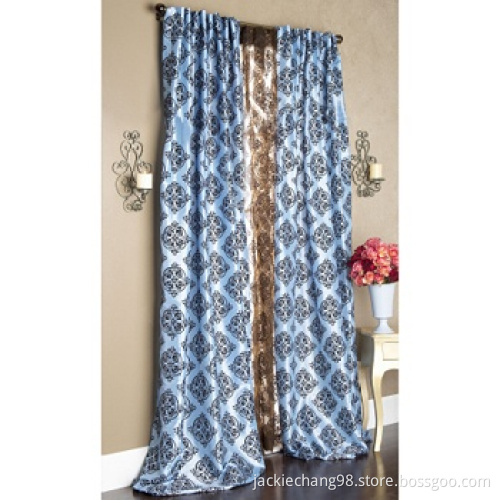 Flocked Faux Silk Or Sheer Voile Panel